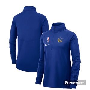 Nike Golden State Warriors Royal Element Performance Raglan Half-Zip Pullover